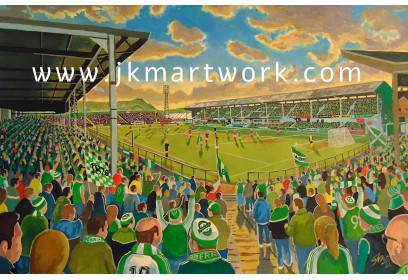 Easter Road Stadium 'Yesteryear' Fine Art Print - Hibernian FC